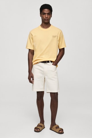 T-shirt coton imprimé - Jaune