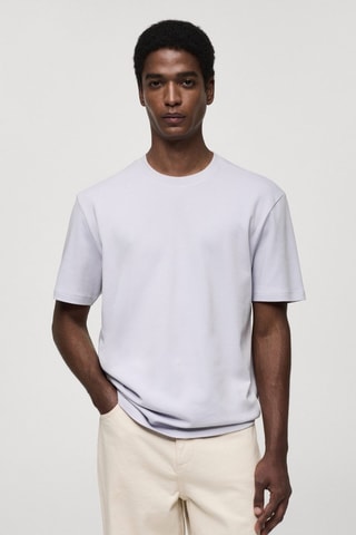 T-shirt regular-fit 100 % coton - Lilas