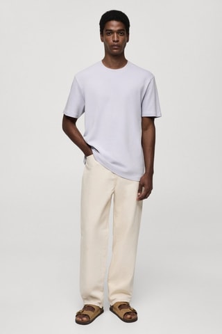 T-shirt regular-fit 100 % coton - Lilas