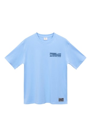 T-shirt 100 % coton imprimé - Bleu clair