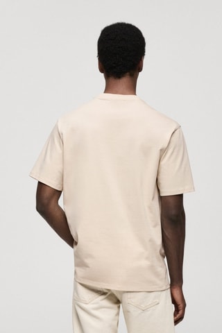 T-shirt coton imprimé - Beige