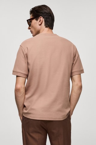 T-shirt structuré regular-fit - Rose