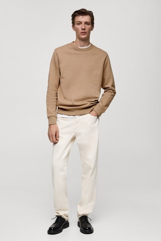 Sweat-shirt tissu éponge coton - Marron