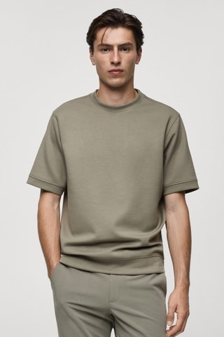 T-shirt tissu sweat-shirt regular-fit - Vert