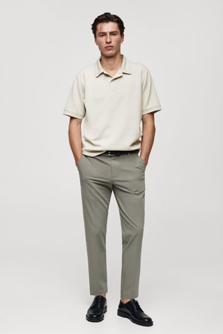 Polo regular-fit tissu sweat-shirt - Gris