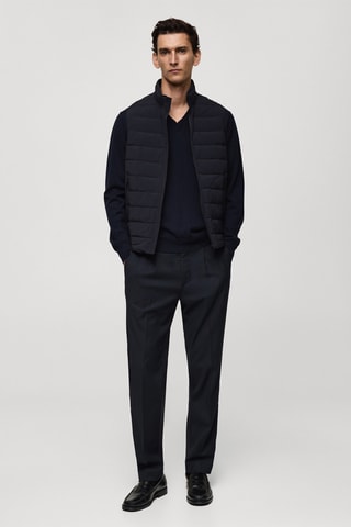 Gilet matelassé rembourrage plumes - Bleu marine