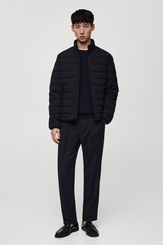 Veste matelassée rembourrage plumes - Bleu marine