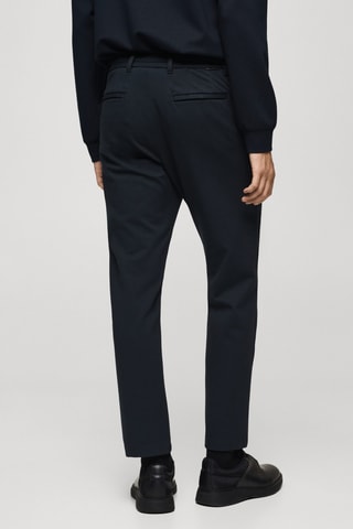 Pantalon slim-fit comfort stretch cordon - Bleu marine