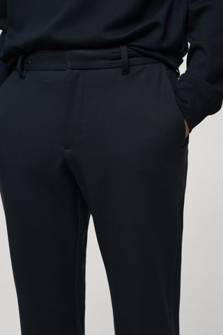 Pantalon slim-fit comfort stretch cordon - Bleu marine