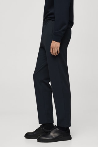 Pantalon slim-fit comfort stretch cordon - Bleu marine