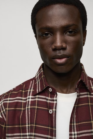 Chemise à carreaux - Bordeaux