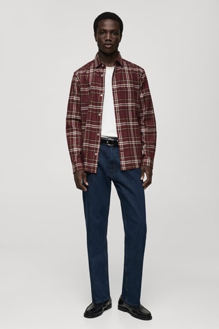 Chemise à carreaux - Bordeaux