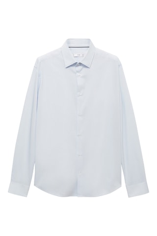Chemise regular-fit coton stretch - Bleu ciel
