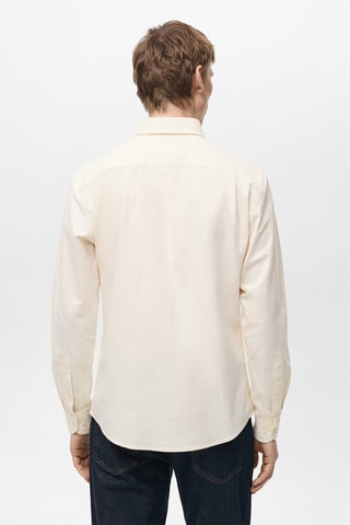 Chemise 100 % coton rayures bicolores - Jaune