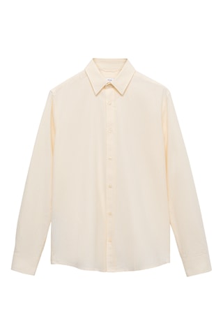 Chemise 100 % coton rayures bicolores - Jaune