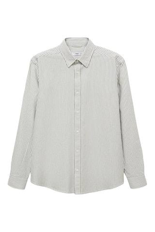 Chemise 100 % coton rayures bicolores - Vert