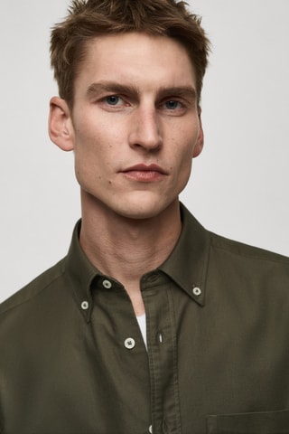 Chemise 100 % coton Oxford - Kaki