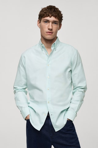 Chemise oxford 100 % coton - Vert pastel