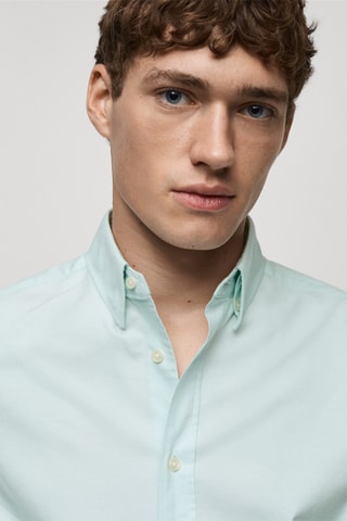 Chemise oxford 100 % coton - Vert pastel