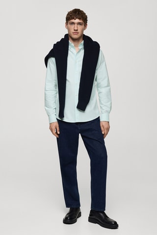 Chemise oxford 100 % coton - Vert pastel