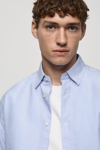 Chemise oxford 100 % coton - Bleu ciel