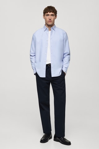Chemise oxford 100 % coton - Bleu ciel