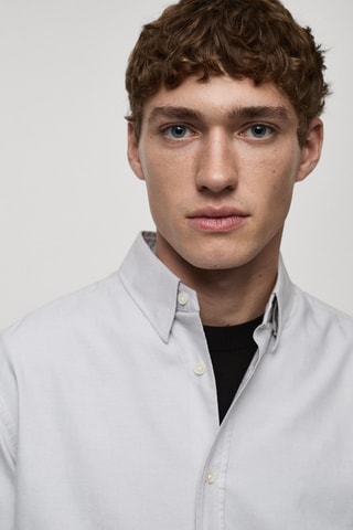 Chemise oxford 100 % coton - Gris