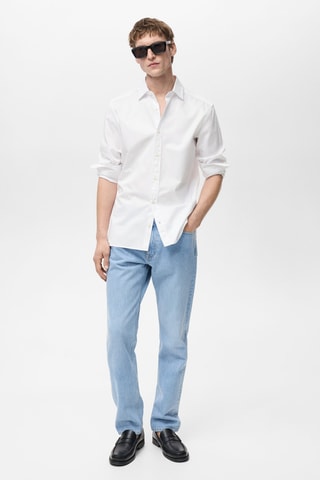 Chemise 100 % coton regular-fit - Blanc