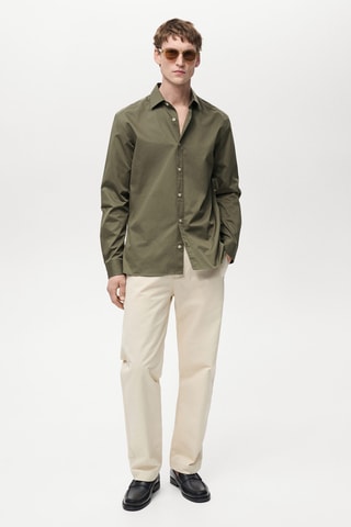 Chemise 100 % coton regular-fit - Kaki