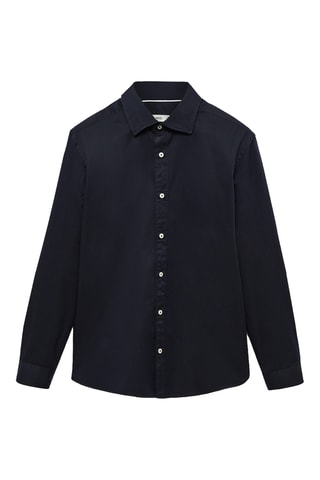 Chemise 100 % coton regular-fit - Bleu marine