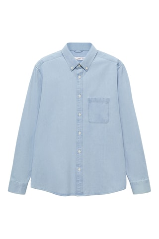 Chemise en jean 100 % coton - Bleu clair