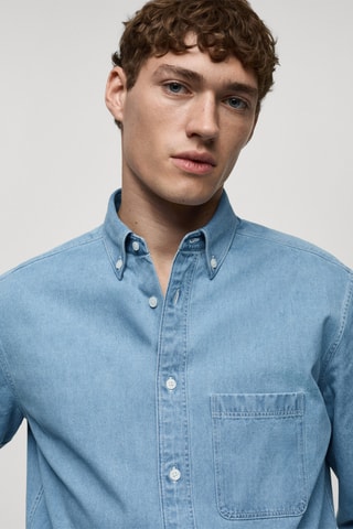 Chemise en jean 100 % coton - Bleu