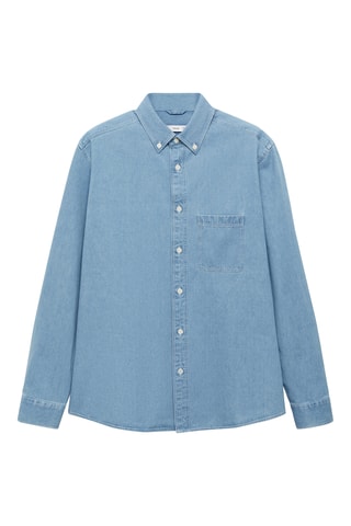 Chemise en jean 100 % coton - Bleu