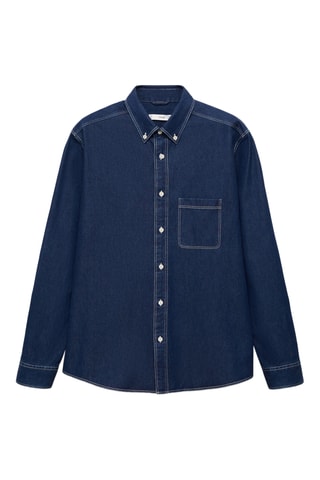 Chemise en jean 100 % coton - Bleu marine