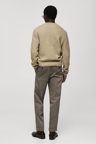 Pull-over maille structure - Vert pastel