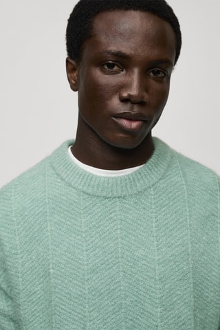 Pull-over maille structure - Vert d'eau