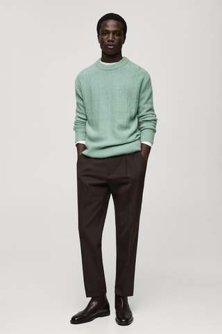 Pull-over maille structure - Vert d'eau