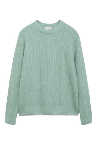 Pull-over maille structure - Vert d'eau