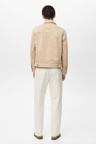 Blouson en jean poches - Beige