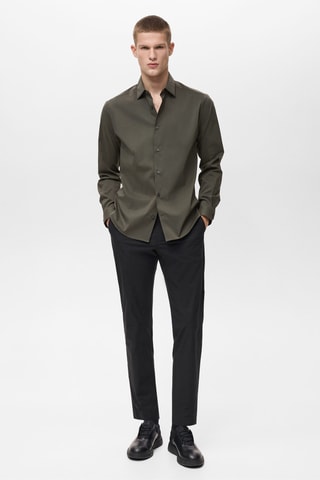 Chemise comfort stretch non-iron - Vert