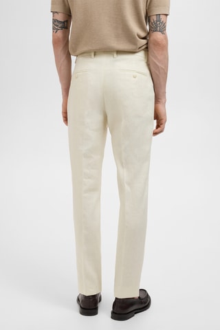 Pantalon costume Amalfi 100 % lin slim-fit - Ivoire