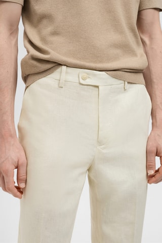 Pantalon costume Amalfi 100 % lin slim-fit - Ivoire