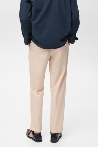 Pantalon en popeline de coton - Ecru