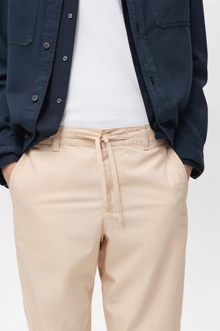 Pantalon en popeline de coton - Ecru