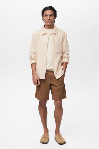 Surchemise structurée coton - Ivoire