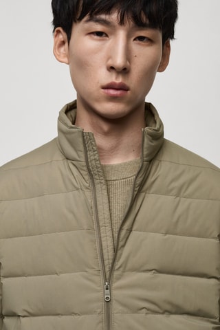 Veste matelassée rembourrage duvet et plumes - Marron