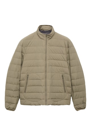 Veste matelassée rembourrage duvet et plumes - Marron