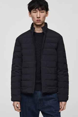 Veste matelassée rembourrage duvet et plumes - Bleu marine