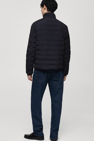 Veste matelassée rembourrage duvet et plumes - Bleu marine