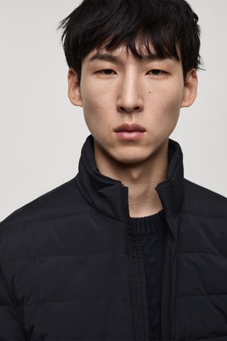 Veste matelassée rembourrage duvet et plumes - Bleu marine